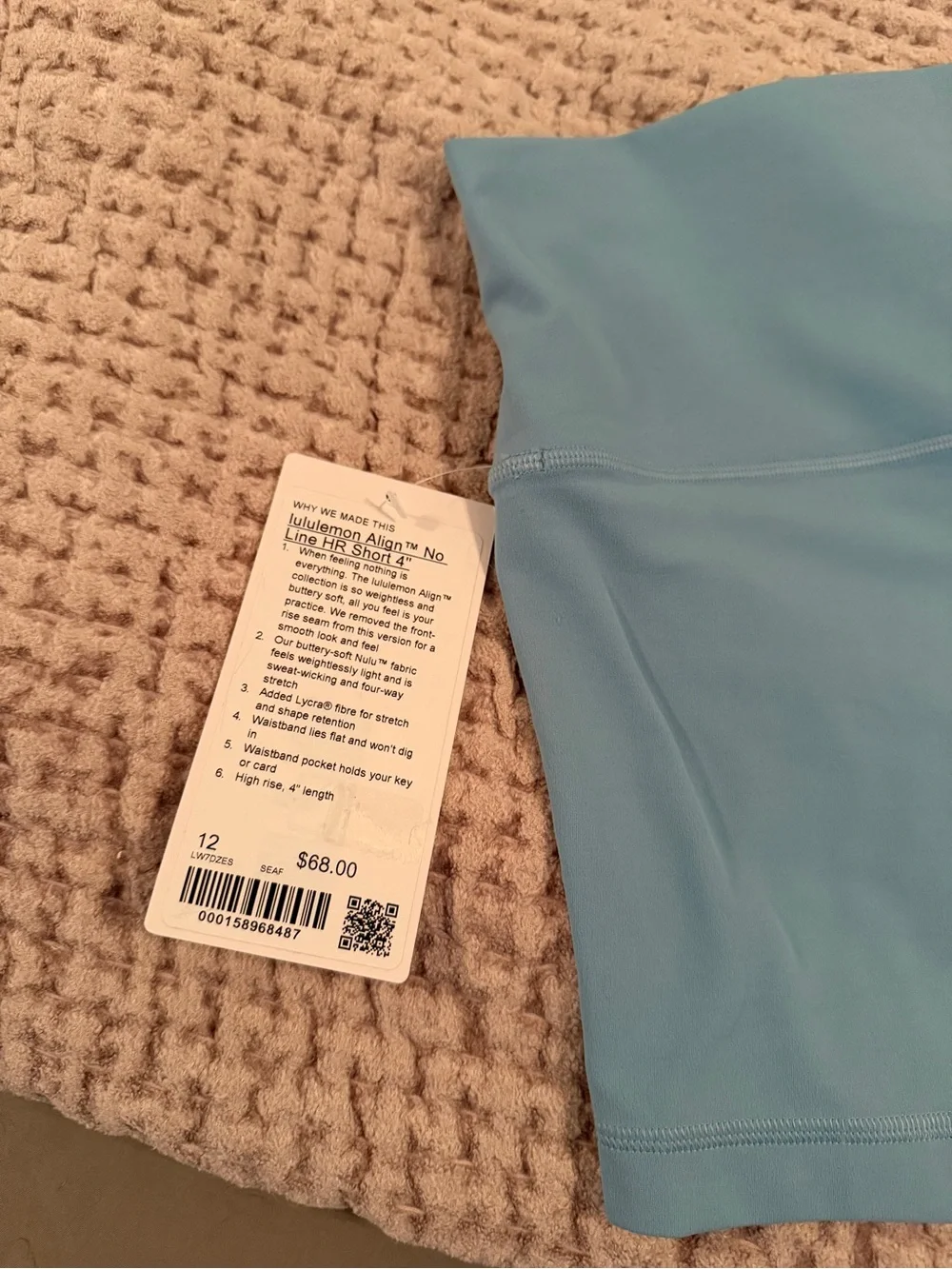 NWT lululemon Align No Line High-Rise Short 4” in Limited Edition Dreamy Blue